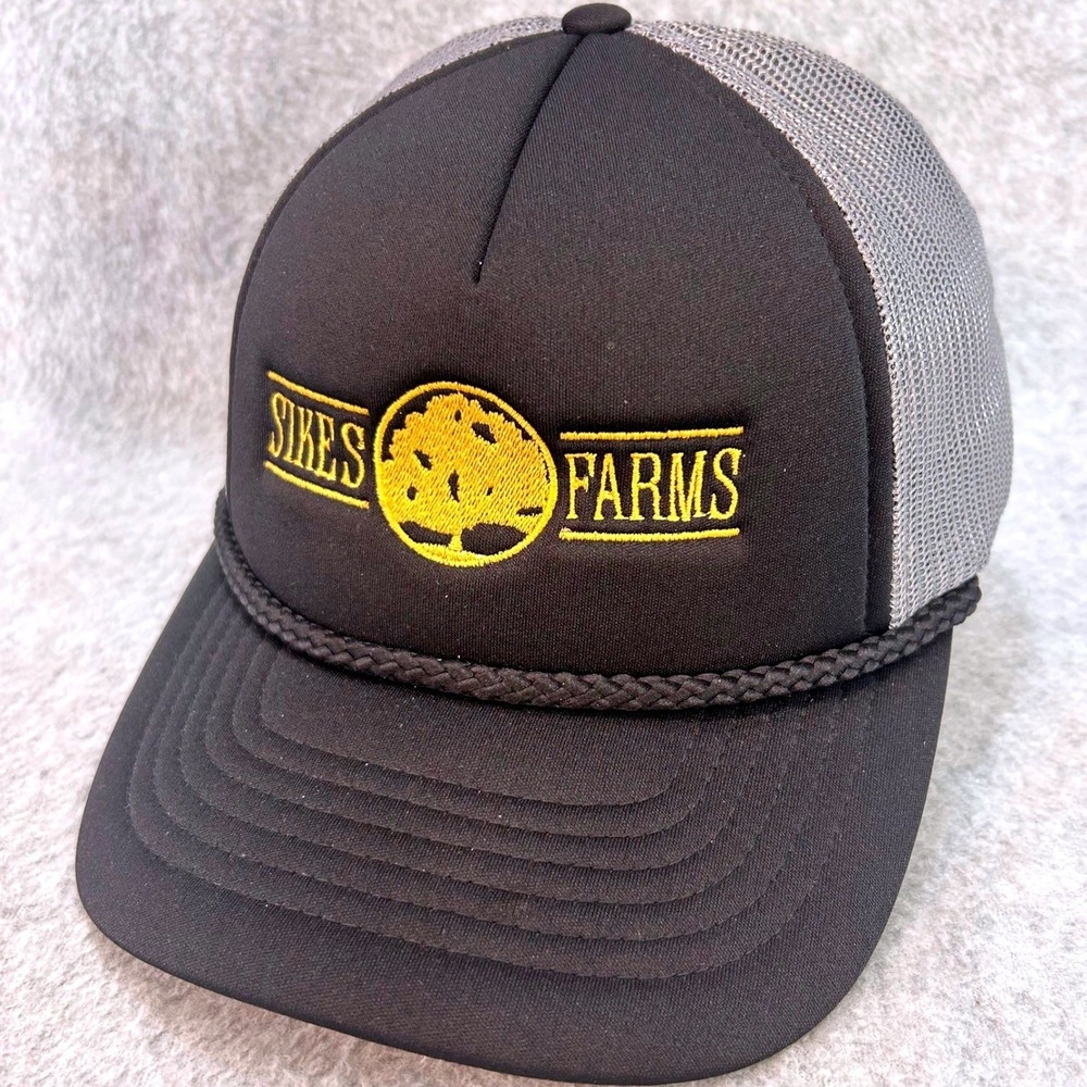 Sikes Farms Mens Black Richardson Trucker Hat Rope Cap 213 OSFM